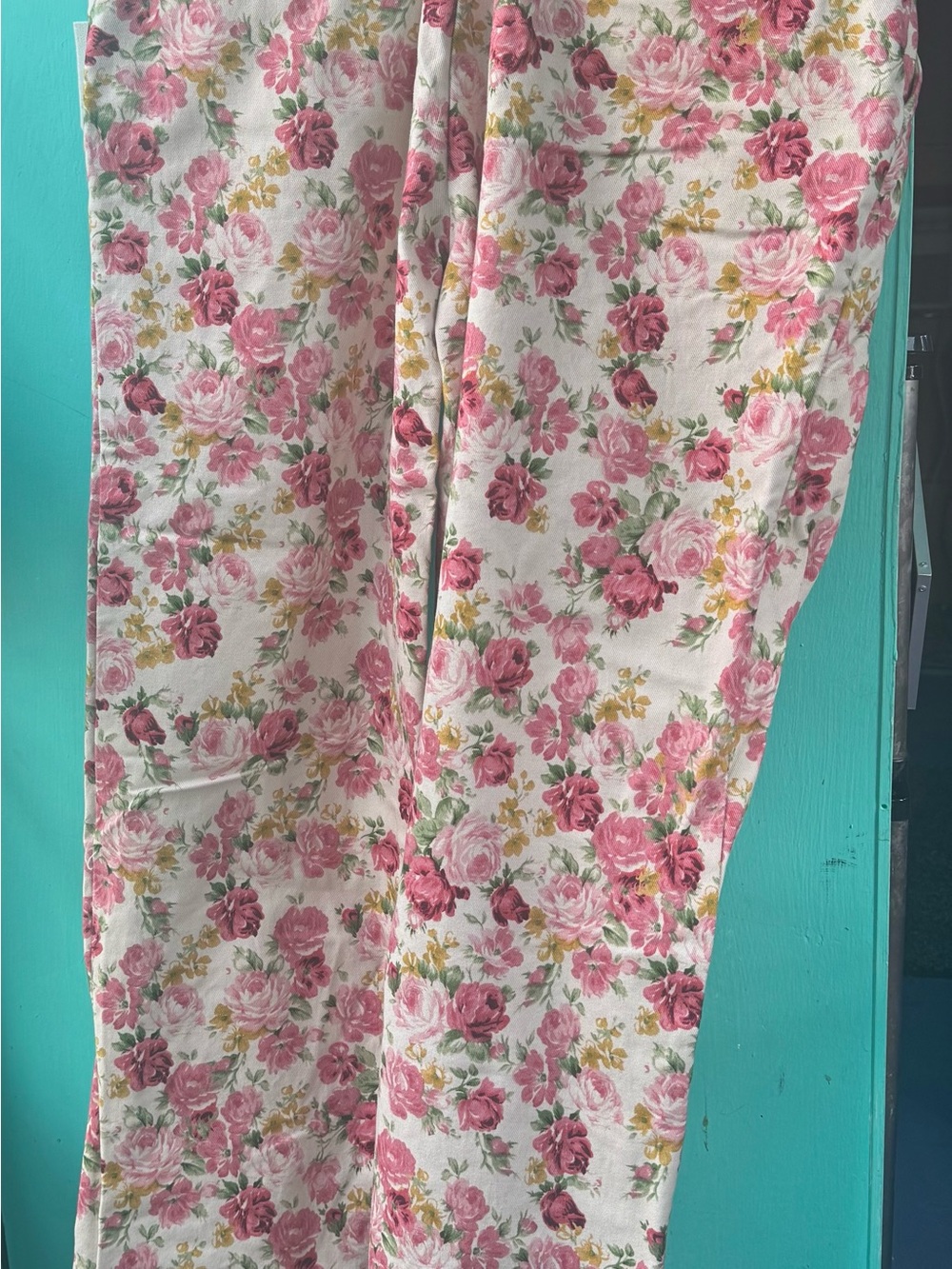 Teddy Fresh Pink Rose Print Skinny Jeans